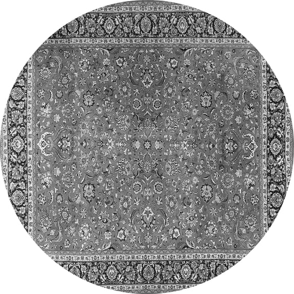 Ahgly Company Indoor Round Persian Gray Traditional Area Rugs, 3' Round