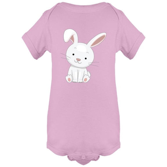 White Rabbit Sitting Down Bodysuit Infant -Image by Shutterstock,  24 Months