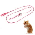 thumbnail image 5 of Arnés para hámster Correa trasera Ardilla con cordón de campana Rata para mascotas Cuerda de entrenamiento para caminar al aire libre (color de botón ajustable al azar) Rosa, 5 of 5