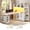 White, variant on SEDETA L Shaped Height Adjustable Standing Desk with 3 Drawers & Hutch, 59" Corner Computer Desk with Bookshelves, Power Strip & LED Lights for Work & Gaming, Brown