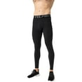 thumbnail image 2 of Active Men's Full Length Compression Leggings with Wide Waistband and Moisture-Wicking Stretch Fabric - Medium, Black, 2 of 6