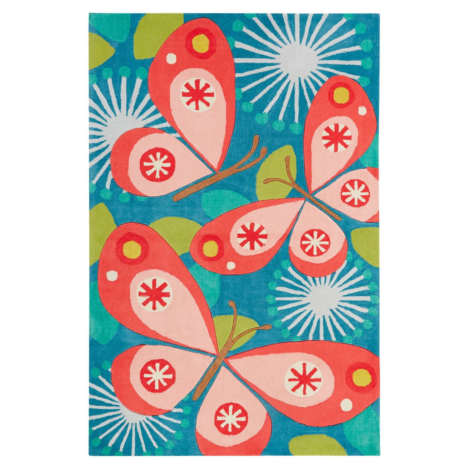 Jaipur Rugs Iconic by Petit Collage Butterflies Kids Area Rug