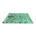 thumbnail image 2 of Ahgly Company Machine Washable Indoor Rectangle Abstract Turquoise Blue Contemporary Area Rugs, 5' x 7', 2 of 4