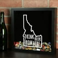 thumbnail image 6 of Torched Idaho Drink Beer Shadow Box Wall Mount Decor 13"x13"x3" Gray, 6 of 9