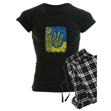 

CafePress - Ukraine Flag Vintage Distressed Ukraine Pajamas - Women s Dark Pajamas
