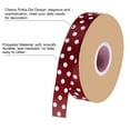 thumbnail image 5 of Polka Dot Craft Grosgrain Ribbon, 1 Inch x 48 Yard Grosgrain Ribbon Roll, Wine Red with White Dots, 5 of 5