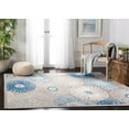 thumbnail image 3 of SAFAVIEH Cabana Aria Cream/Red 2'X8' Runner Indoor/Outdoor Area Rug Grey/Blue, 5'3" x 7'6", 3 of 11