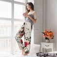 thumbnail image 5 of Disketp Floral Leopard Butterflies Women's Comfy Pajama Pants Casual Drawstring Palazzo Lounge Wide Leg Pants-Medium, 5 of 6