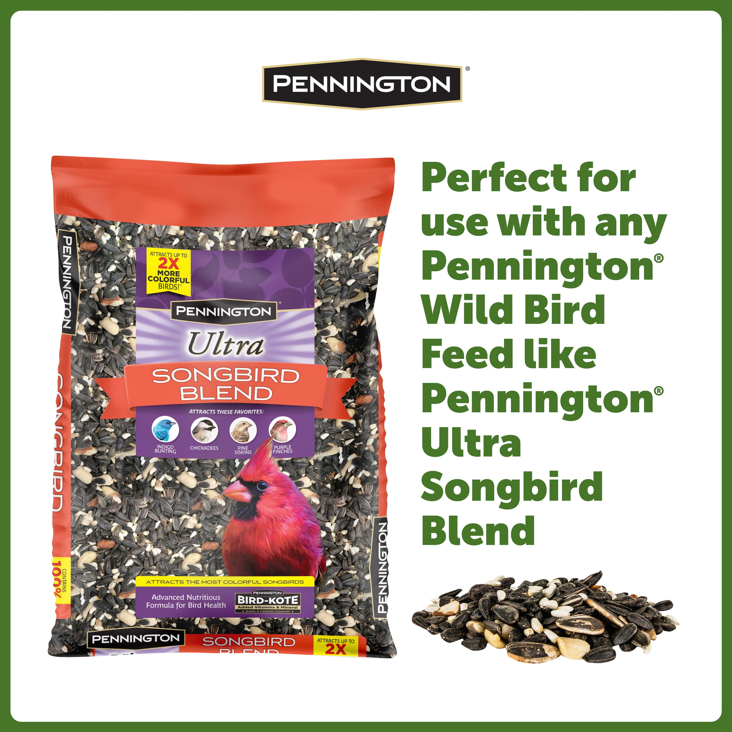 Pennington Earth Smart Red Recycled Resin Grand Ecozebo Wild Bird Feeder,  Jumbo 10 lb. Capacity, 1 Pack