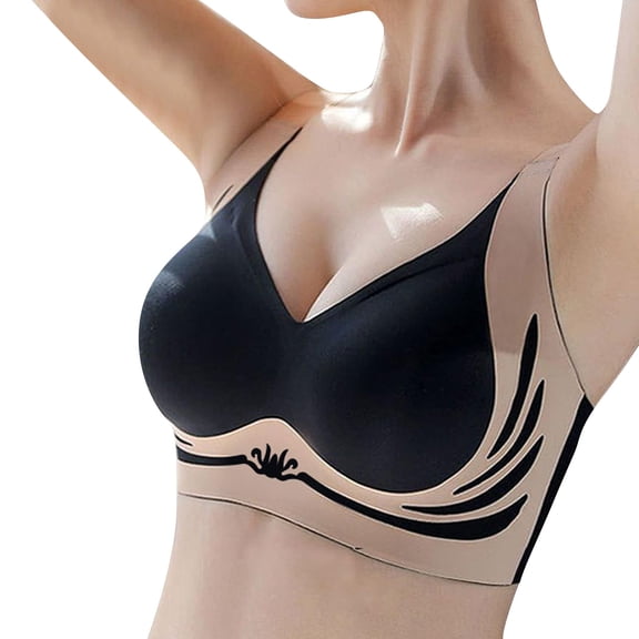 MEICHEN Womens Wireless Bra Super Gather Bra Anti Sagging Breasts Support Pushup Lifting Bras for Older Women