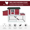 thumbnail image 4 of Simply-Me Chicken Coop Large Wooden Outdoor Bunny Rabbit Hutch Hen Cage with Ventilation Door, Removable Tray & Ramp Garden Backyard Pet House Chicken Nesting Box, 4 of 8