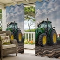 thumbnail image 3 of Farm Tractor Outdoor Curtains for Patio Waterproof,Windproof Privacy Curtains with Weighted Bottom,Green Truck Country Rustic Field Harvester Outside Drapes for Picnic Garage Yard 54"x84" 2 Panel, 3 of 8