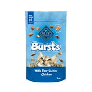 Blue Buffalo Bursts Crunchy & Creamy Cat Treats, Great for Training Chicken, 2-oz Bag