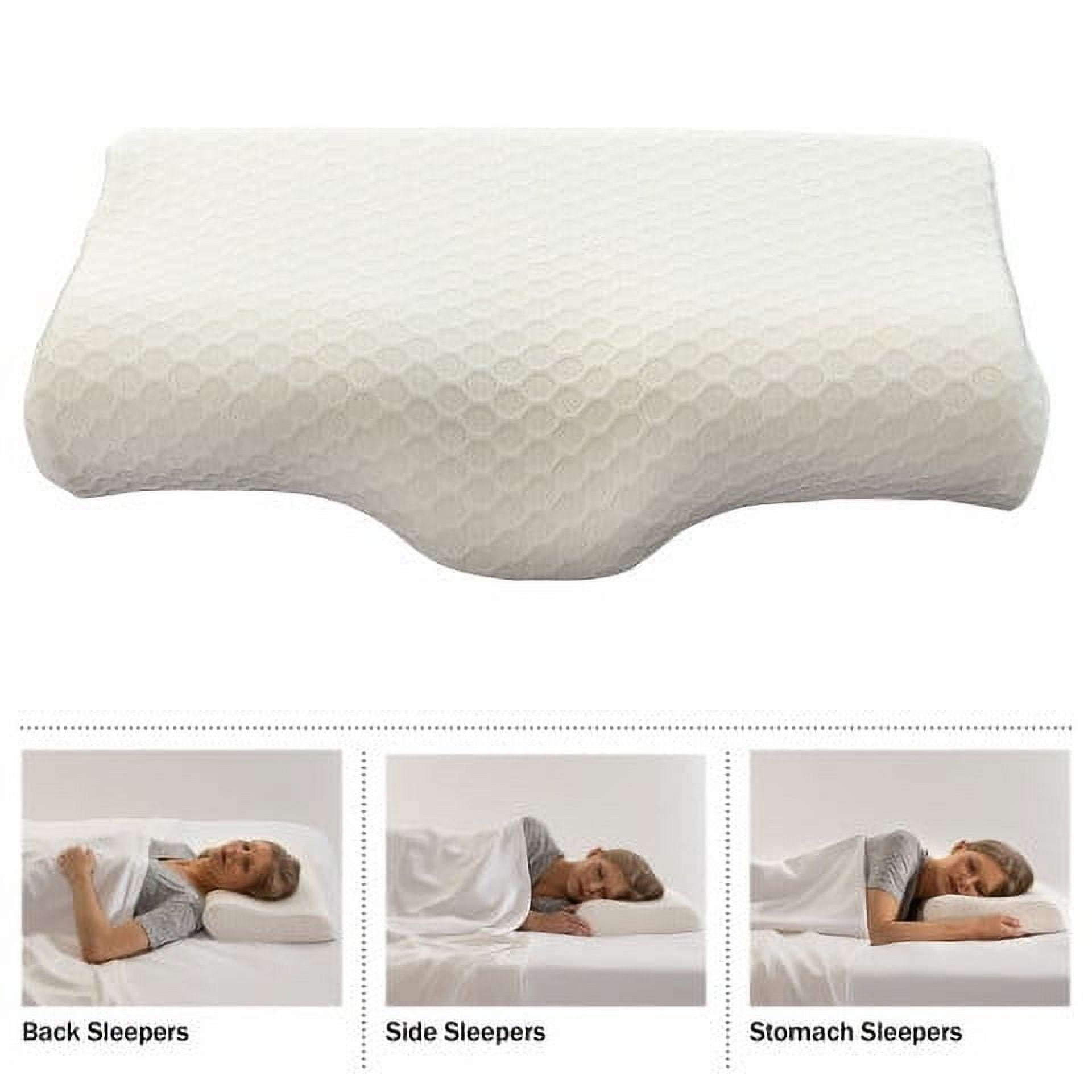Free Shipping Home Complete Memory Foam Neck Pillow for Side Back and Stomach Sleepers 3.15 lb Walmart