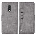 thumbnail image 4 of OnePlus 7 6T Case, iCoverCase Genuine Leather Wallet Case Slim Fit Folio Book Design with Stand and Card Slots Flip Case Cover for OnePlus 7 6T (Gray), 4 of 5