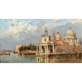 thumbnail image 2 of Antonietta Brandeis 24x15 Black Ornate Framed Double Matted Museum Art Print Titled: Venice, Santa Maria Della Salute with Old Dogana, 2 of 5