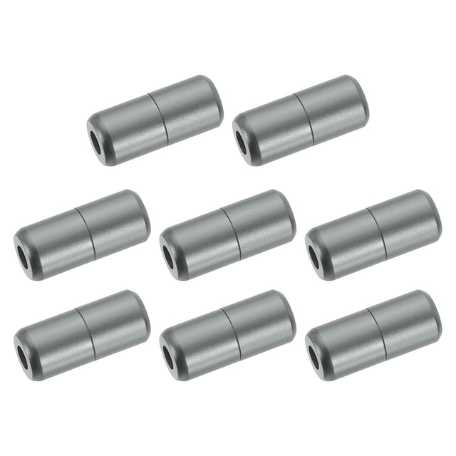 Candado de cordones de aluminio de 8 paquetes, sin atar, tornillo de cordón, gris