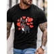 thumbnail image 2 of Men's T-Shirt,Short Sleeve Tee Shirt Casual Tops Dog Red Love Heart Crew Neck T Shirts for Men, 2 of 8