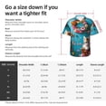 thumbnail image 5 of Disketp Whimsical Cats and Flowers Scene Hawaiian Shirts for Men,Mens Casual Short Sleeve Button Down Shirts Beach Shirt,X-Large, 5 of 7