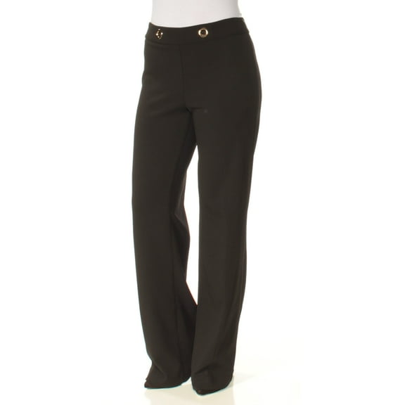 INC $79 Womens New 1748 Black Eyelet Wide Leg Wear To Work Pants 4 B B
