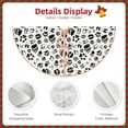 thumbnail image 3 of Rateoe Black Footprints Pattern Christmas Tree Skirt with Ties , Christmas Tree Decorations, Farmhouse Christmas Decor Xmas Holiday Decorations-48", 3 of 6