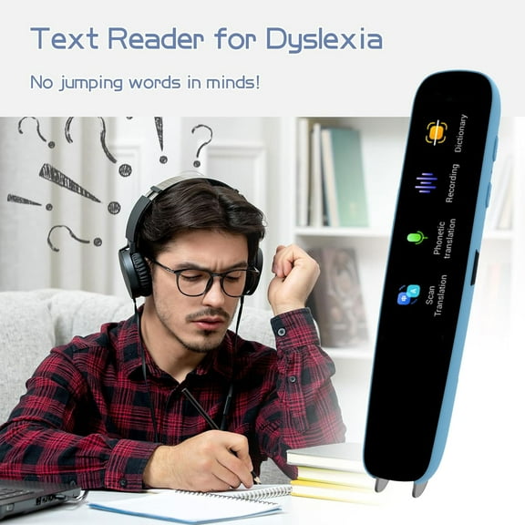 Clearance Pen under $30,Multifunctional Translation Scanning Pen Built In Recording 112 Languages Supported ABS Material Reading Pen With WiFi Translation Pen For Home School Library