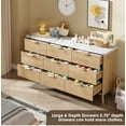 thumbnail image 4 of CazToi Modern 9-Drawer Fluted Dresser 60.6" Wide Wooden Storage Chest TV Stand, 4 of 8