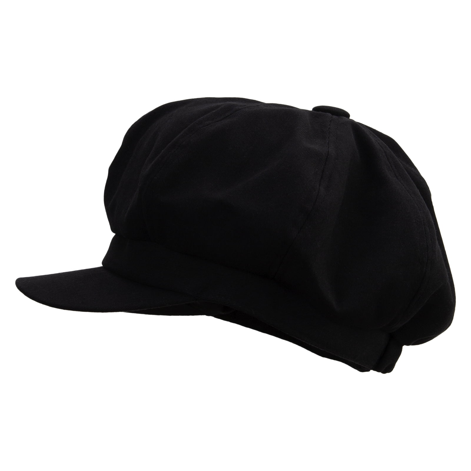 Big Size Cotton Newsboy Hat - Black XL-3XL