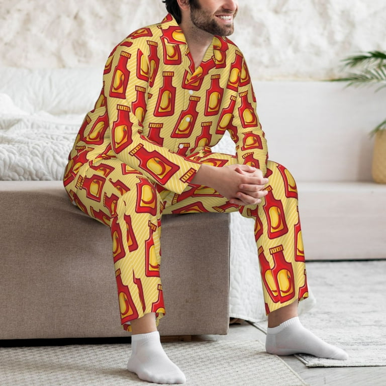 Men's Pajama Bottoms Christmas Red Truck Tree Gift Mens