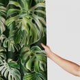 thumbnail image 3 of Orinice Tropical Plants Shower Curtain Watercolor Greens Monstera Bamboo Leaves Banana Leaves Natural Cool Jungle Rainforest Hawaiian Nature View Bathroom Curtain with hook, 3 of 7