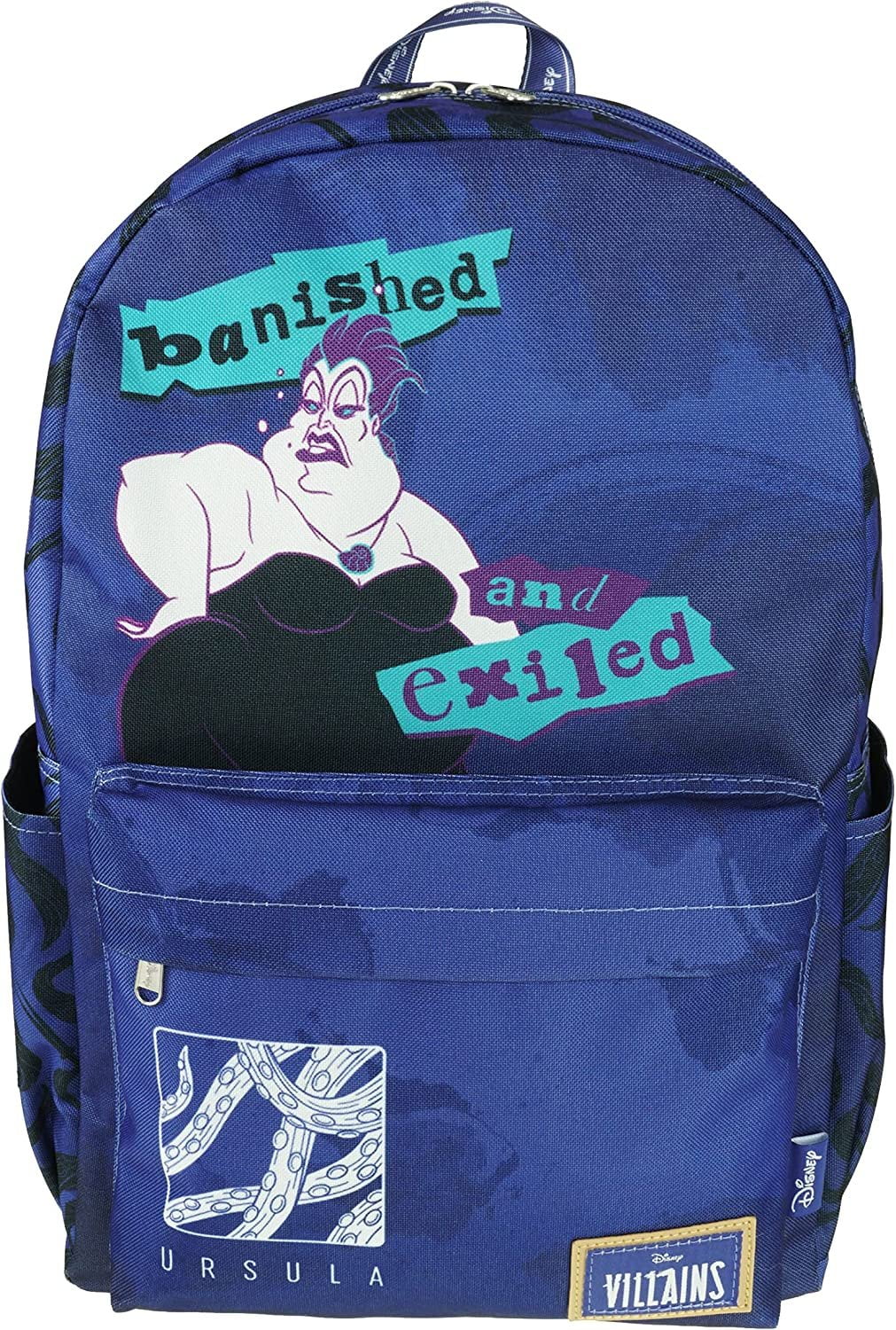Disney Villains Ursula Backpack 17" with Laptop Compartment for School, Travel, and Work