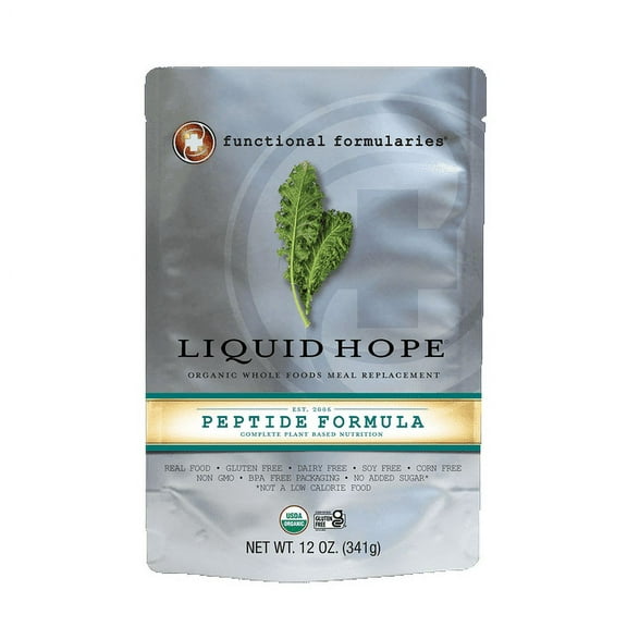 Functional Formularies Liquid Hope Organic Whole Foods Meal Replacement, 12 oz. Pouch, 24 Count