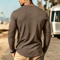 thumbnail image 5 of CONFREE Mens Long Sleeve Henley Shirts V Neck Solid Lightweight Tees, 5 of 9