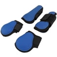 thumbnail image 4 of Protector de patas de caballo de 4 piezas, práctico soporte de neopreno PU para caballos, para carreras, saltos, entrenamiento, juego de azul M, 4 of 14