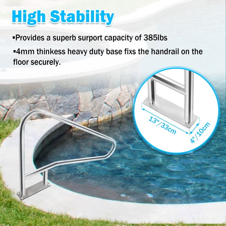 Pool Railings For Inground Pools Pool Handrail 30x30 Inches - Stainless ...