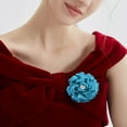 thumbnail image 2 of Merdia Camellia Flower Brooches and Pins for Women | Hat Pins for Women | Flower Pins for Women | Floral Brooch Pins for Women Fashion| Blue, 2 of 6