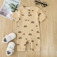 thumbnail image 2 of KTMKH Baby Girl / Boy Playsuits Clothes Short Sleeved Jumpsuit Rainbow Print Jumpsuit Summer Suit 3 6 12 18 24 Months For 18-24 Months, 2 of 3