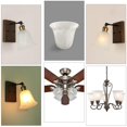 thumbnail image 4 of Pantalla de cristal Giluta con forma de campana de alabastro, de 1 a 8 pulgadas, 4 of 7