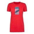 thumbnail image 2 of Starts and Stripes Beer T-shirts, Ladies Graphic T-shirts, Patriotic Shirts - Heather Red MH200WPATRIOT S22 S, 2 of 3