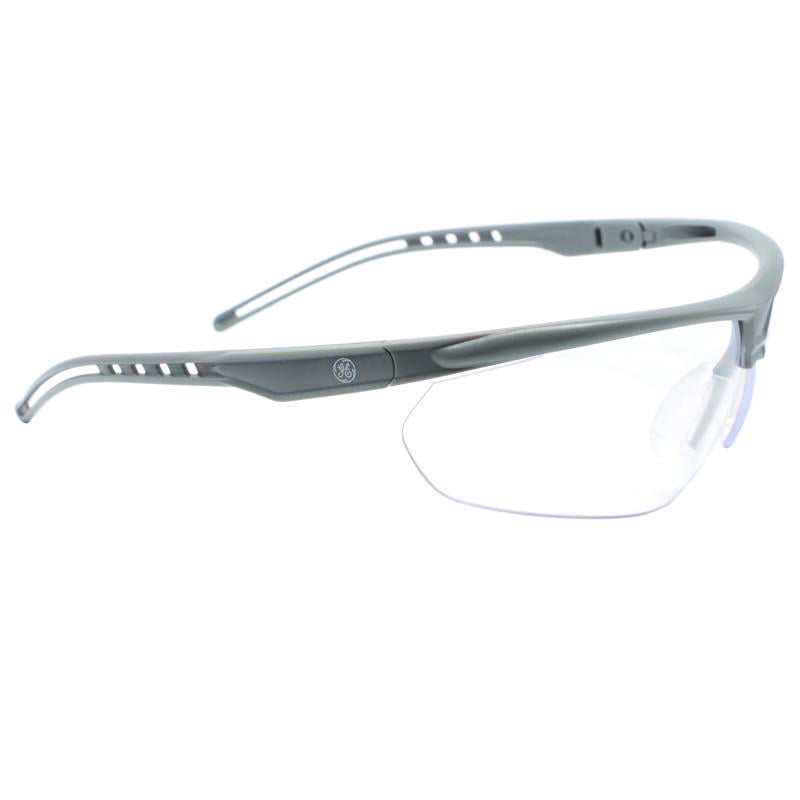 General Electric 2022466 Impact-Resistant Clear Lens Frame Safety Glass, Black