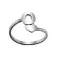 thumbnail image 1 of Fashion Opening Rings, Adjustable Stainless Steel Letter Jewelry, 26 English Alphabet Alloy Rings for Party Date Wedding Gift, Silver, 1 of 1