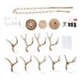 thumbnail image 4 of Miumaeov 6-Heads Vintage Resin Antler Chandelier Light Deer Horn Pendant Lamp with E12 Base for Living Room Bar Cafe, 4 of 18