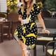 thumbnail image 3 of Easygdp Banana para Vestido Transpirable de Mujer, Vestido Suelto de Manga Corta con Pliegues y Bolsillos para el Verano, 3 of 6