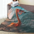 thumbnail image 6 of Rateoe Swimming Goggled Flamingo Pattern Flannel Throw Blanket, Ultra-soft Blanket for Bed, Couch, Car, Hypoallergenic Anti-pilling blanket-40"x30"(Vertical), 6 of 8