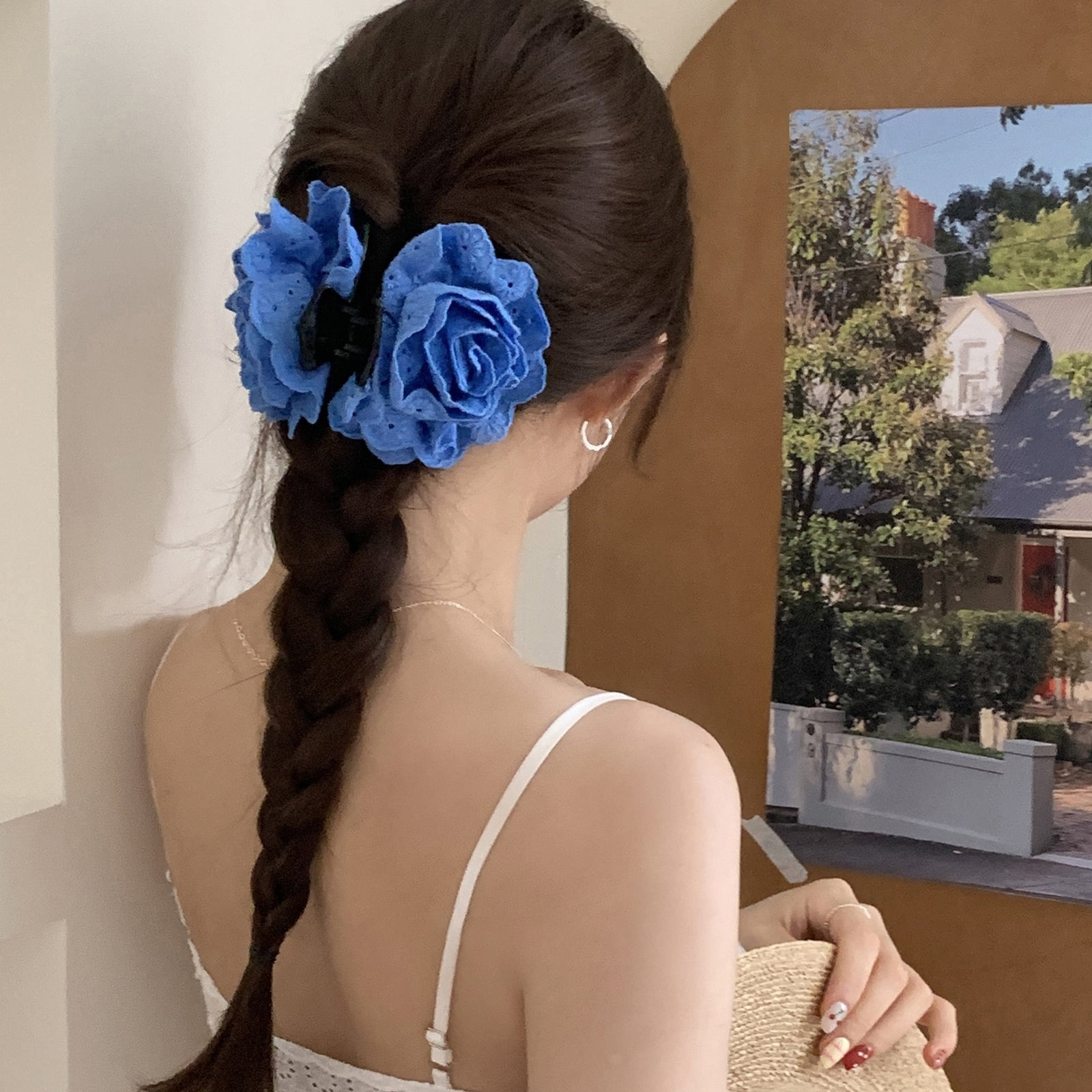 Lace Rose Clip Flower Plate Hair Clip Elegant and High-end Headwear