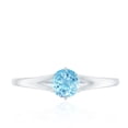thumbnail image 4 of Rosec Jewels Round Aquamarine Solitaire Ring (5 mm, AAA Quality, March Birthstone), 925 Sterling Silver, US 12.00, 4 of 8
