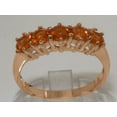 thumbnail image 3 of LBG British Made 9k Rose Gold Natural Citrine Womens Eternity Ring - 33 size options - Size 7.5, 3 of 8
