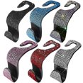 thumbnail image 5 of 1pc Car Seat Bling Rhinestones Hanger,auto Coat Back Universal Headrest Mount, 5 of 5