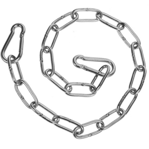 Gate Chain Locks for Outdoor Fence,20 inch Stainless Steel Gate Link Chain Lock with Both-Ended Carabiners,Chain Link Gate Latches for Outdoor Fences, Pet Cages, Dog Horse Goat Cow Corral Supplies
