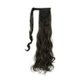 thumbnail image 3 of SAYFUT Black Ponytail Extension Wrap Around Long Straight Curly Wave Clip in Ponytails Hair Extensions for Women 20-22 Inch Synthetic Hairpiece 80g, 3 of 8